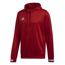 adidas Sportowa bluza z kapturem Team 19 Hoodie (oddychająca) czerwona męska